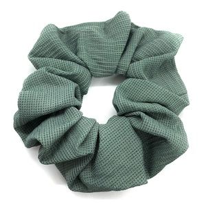 Teal Soft Polyester Scrunchie